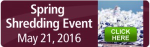 Spring Shredding Event banner