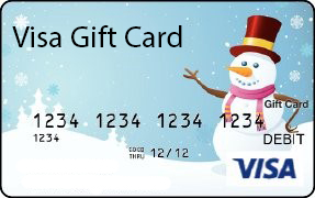 Visa Gift Card with snowman