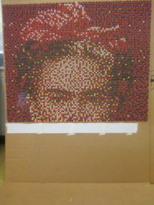 Frida Kahlo out of pushpins