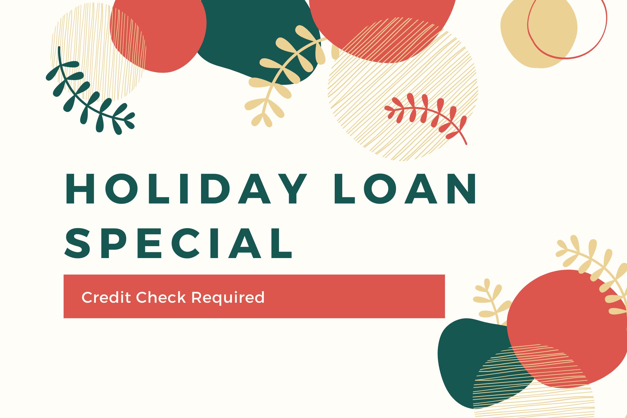 Holiday Loan Special Members 1st of NJ FCU